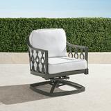 Avery Swivel Lounge Chair with Cushions in Slate Finish - Rumor Vanilla - Frontgate