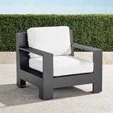 St. Kitts Lounge Chair with Cushions in Matte Black Aluminum - Sailcloth Salt, Standard - Frontgate