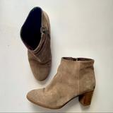 J. Crew Shoes | J.Crew Suede Heeled Ankle Boot | Color: Tan | Size: 8.5