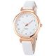 NUOVO Women Watch Silicone Watch for Ladies Sports Watch Casual Watch Crystal Accented Leather Strap Watch Analog Display Watch, White03