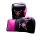 VIP Venom IV Unisex-Boxhandschuhe aus Leder, mit Schnürung, Schwarz/Pink, 284 g