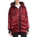 Orolay Women's Thickened Down Coat with Shiny Look Wine M