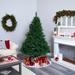 The Holiday Aisle® Green Pine Artificial Christmas Tree w/ Clear/White Lights in Green/White | 72 H x 44 W in | Wayfair