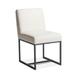 17 Stories Dardar Side Chair Upholstered/Metal/Fabric in White | 33 H x 20 W x 24 D in | Wayfair 94388B301CDE46DB8911B9502B134701