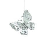 The Holiday Aisle® Glitte Butterfly Hanging Figurine Ornament Plastic in Gray/Yellow | 4 H x 1.25 W x 4.25 D in | Wayfair