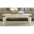 Birch Lane™ Beldin Coffee Table Wood in Brown/White | 18 H x 50 W x 30 D in | Wayfair 4878AC8DC9944E21BD7771B766328948