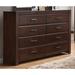 Red Barrel Studio® Varlano 8 Drawer Double Dresser Wood in Brown | 40 H x 59 W x 16 D in | Wayfair BCED5DCF4AE54A90961E2F0692874218