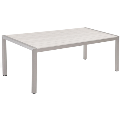 Gartentisch Weiß Aluminium für 6 Personen 180 x 90 cm Modern Design