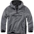 Brandit Teddyfleece Worker Pullover, schwarz-grau, Größe 4XL