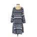 Forever 21 Casual Dress - Shift: Blue Print Dresses - Women's Size X-Small