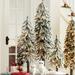 Christmas Pre-Lit Flocked Alpine Trees, Set Of Three - Grandin Road