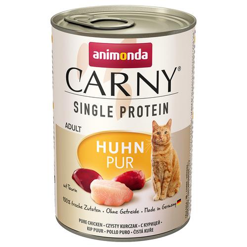 6 x 400 g animonda Carny Single Protein Adult mit Huhn pur Katze Nassfutter