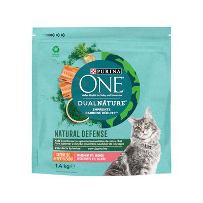 3 x 1,4 kg PURINA ONE Dual Nature Sterilized Lachs Katzentrockenfutter