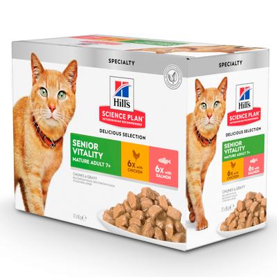 48 x 85 g Hill's Science Plan Feline Mature Adult 7+ Senior Vitality Katzenfutter nass