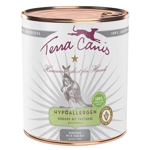 Sparpaket: 12x800g Terra Canis Hypoallergen Känguru mit Pastinake Hundefutter nass