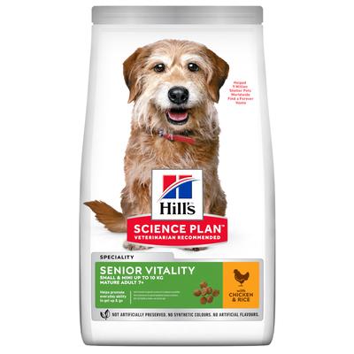 2 x 6 kg Hill's Science Plan Mature Adult Senior Vitality Small & Mini mit Huhn Trockenfutter Hund