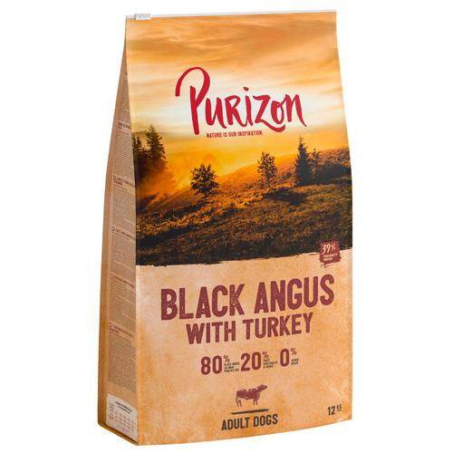 Purizon 12 kg Adult Black-Angus-Rind mit Truthahn, getreidefreies Hundetrockenfutter