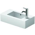 Duravit Vero White Ceramic Rectangular Wall Mount Bathroom Sink w/ Overflow | 5.875 H x 19.625 W x 9.875 D in | Wayfair 0703500000