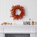 The Holiday Aisle® 18" Polyester Wreath in Orange | 18 H x 18 W x 4.5 D in | Wayfair 10A001F4593E4E94AF629C01DA76901A