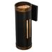 Meyda Lighting Cilindro Creekside Outdoor Armed Sconce Metal/Steel in Black/Brown/Gray | 14.25 H x 5.25 W x 6.5 D in | Wayfair 171933