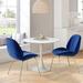 AllModern Daxon 2- Person Dining Set Wood/Upholstered/Metal in Blue | Wayfair CA6214D3DA9B4D66B6B1249649A1259D