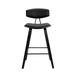 AllModern Payton Vegan Leather Bar & Counter Stool Faux leather in Black/Brown | 38 H x 14 D in | Wayfair F2DF408E4A754593929D4BB8B2074B3C