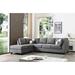 Gray Sectional - Glory Furniture Athens Atlantis Reversible Sectional Faux Leather/Leather | 34 H x 111 W x 78 D in | Wayfair G633B-SC
