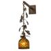 Meyda Lighting Oak Leaf & Acorn 1 - Light Armed Sconce Glass/Metal in Brown/Green | 28.5 H x 6 W x 27 D in | Wayfair 167468