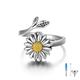 Sunflower Cremation Ring for Ashes 925 Sterling Silver Daisy Urn Ring Jewelry Keepsake Hair Memorial Locket for Women Mom, Metal