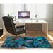KAVKA DESIGNS Water Lily Low Pile Carpet Straight Chair Mat | 72 W x 48 D in | Wayfair MWOMT-17303-4X6-TWO027