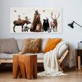 Millwood Pines Woodland Bunch by Cathy Walters - Wrapped Canvas Print Canvas in Brown/Green/White | 24 H x 48 W x 1.5 D in | Wayfair