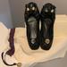 Tory Burch Shoes | Authentic Tory Burch Black Leather Ballet Flats | Color: Black/Gold | Size: 8.5