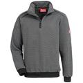 Nitras TEX Plus Mens Jumper - Work Sweater - Zip Neck Collar Sweatshirt - Warm - Grey - XL