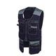 Safety Vest Workwear Dark Blue Safety Working Clothes Work Vest Multi Tool Pockets Grey Mens Work Clothes (Color : Blue, Size : XXL 185 104A)