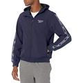 Reebok Men's 100% Poly Knit Jacket Outerwear, Navy Blue, XXL