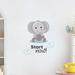 Zoomie Kids Start Now Elephant Vinyl Wall Decal Vinyl in Gray | 20 H x 18 W in | Wayfair C4EE09E22D2941C8ADF514D17A65871D