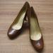 Kate Spade Shoes | Kate Spade Brown Croc Print Leather Heels | Color: Brown/Cream | Size: 6.5b