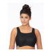 Plus Size Women's Full Figure Plus Size No-Bounce Camisole Elite Sports Bra Wirefree #1067 Bra by Glamorise in Black (Size 34 G)