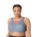 Plus Size Women's Full Figure Plus Size No-Bounce Camisole Elite Sports Bra Wirefree #1067 Bra by Glamorise in Gray Coral (Size 46 DD)