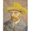 Self Portrait with Straw Hat 1887 Van Gogh - Film Movie Poster - Best Print Art Reproduction Quality Wall Decoration Gift - A0 Poster (40/33 inch) - (119/84 cm) - Glossy Thick Photo Paper