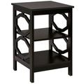 Costway 3-tier Nightstand Sofa Side End Accent Table-Coffee