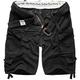 Surplus Raw Vintage Division Mens Cargo Shorts, Black, 3XL