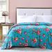 Betsey Johnson Bouquet Day Fleece Blanket Microfiber/Fleece/Microfiber/Fleece | 90 H x 90 W in | Wayfair USHSEE1168051