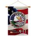 Breeze Decor Always Remember 2-Sided Polyester 40 in. x 28 in. Flag Set in Black/Gray/Red | 40 H x 28 W in | Wayfair