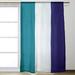 ArtVerse Charlotte Basketball Striped Blackout Rod Pocket Single Curtain Panel Polyester in Green/Blue/White | 87 H in | Wayfair NBS030-SOCB58