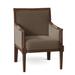 Armchair - Fairfield Chair Bridgeport 26.5" Wide Armchair Polyester/Other Performance Fabrics in White/Brown | 37.5 H x 26.5 W x 31 D in | Wayfair