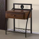 Red Barrel Studio® Lyceum 1 Drawer Nightstand Wood/Metal in Brown | 26.91 H x 19.38 W x 13.49 D in | Wayfair B1C70CF188B64CD2B75E8B0D13548961