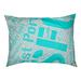 ArtVerse Districts Word Art Dog Pillow Polyester in Blue | 9.5 H x 28 W x 18 D in | Wayfair CIT059-DOG-SDBC23