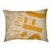 ArtVerse Districts Word Art Dog Pillow Polyester in Orange | 9.5 H x 28 W x 18 D in | Wayfair CIT061-DOG-SDBC23