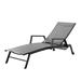 Zipcode Design™ Dupree 77" Long Reclining Single Chaise Metal in Gray/Black | 37.8 H x 24.8 W x 77.56 D in | Outdoor Furniture | Wayfair
